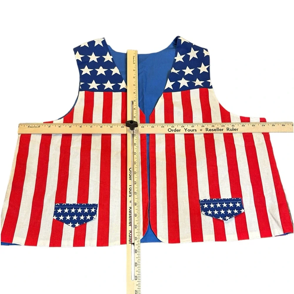 Vintage Handcrafted God Bless America Statue of Liberty  Vest‎
